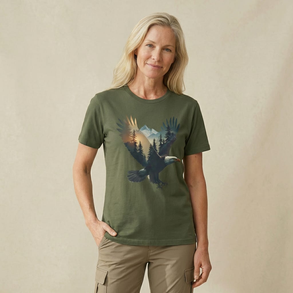 Hike Tee T-Shirt Eagle and Mountains Shirt