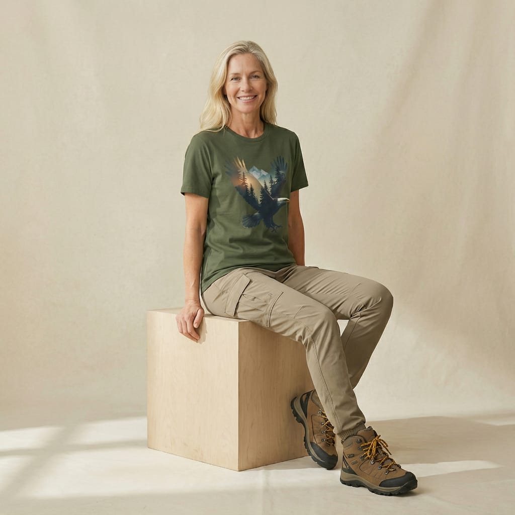 Hike Tee T-Shirt Eagle and Mountains Shirt