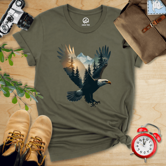 Hike Tee T-Shirt Military Green / S Eagle and Mountains Shirt