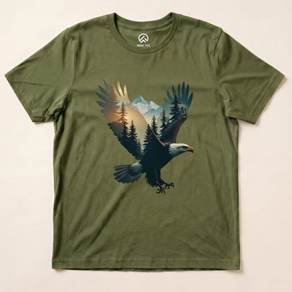 Hike Tee T-Shirt Military Green / S Eagle and Mountains Shirt