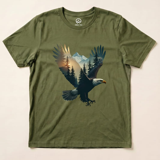 Hike Tee T-Shirt Military Green / S Eagle and Mountains Shirt