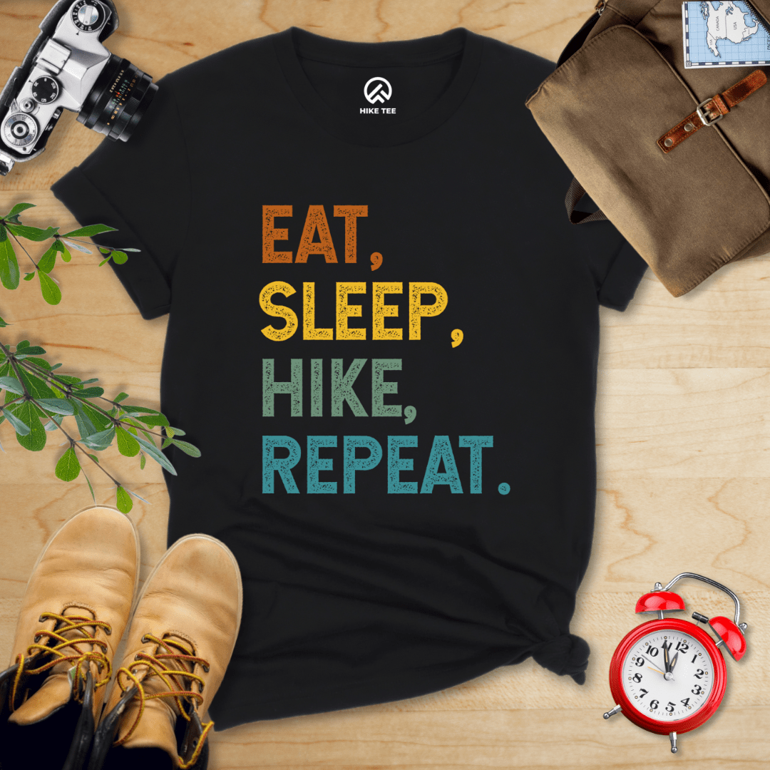 Hike Tee T-Shirt Black / S Eat, Sleep, Hike, Repeat Shirt