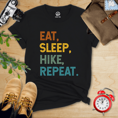 Hike Tee T-Shirt Black / S Eat, Sleep, Hike, Repeat Shirt