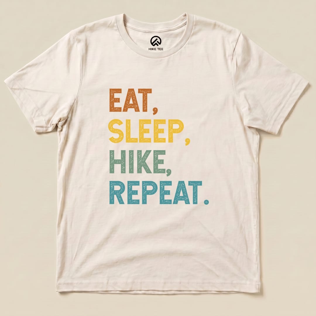 Eat, Sleep, Hike, Repeat Shirt Hike Tee T-Shirt Natural / S