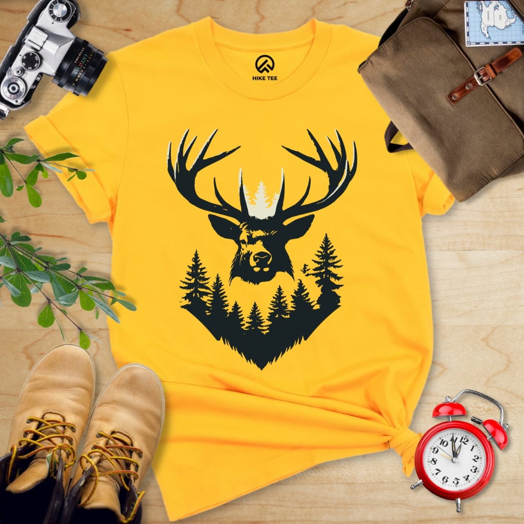 Hike Tee T-Shirt Gold / S Elk Shape Shirt