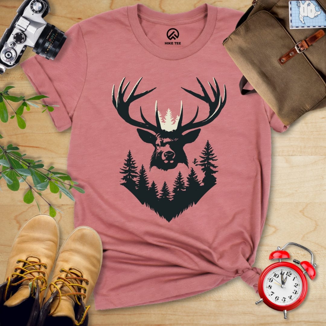 Hike Tee T-Shirt Heather Mauve / S Elk Shape Shirt