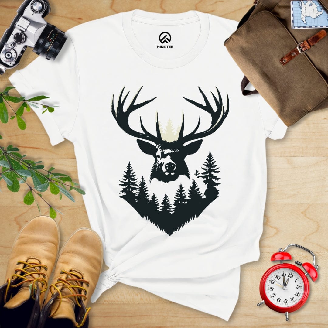 Hike Tee T-Shirt White / S Elk Shape Shirt