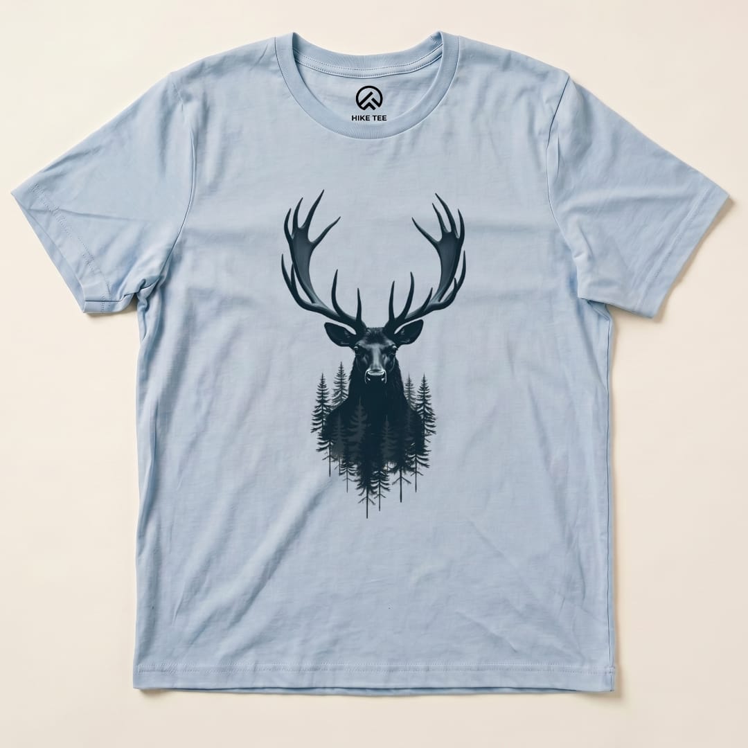Elk Shirt Hike Tee T-Shirt Baby Blue / S
