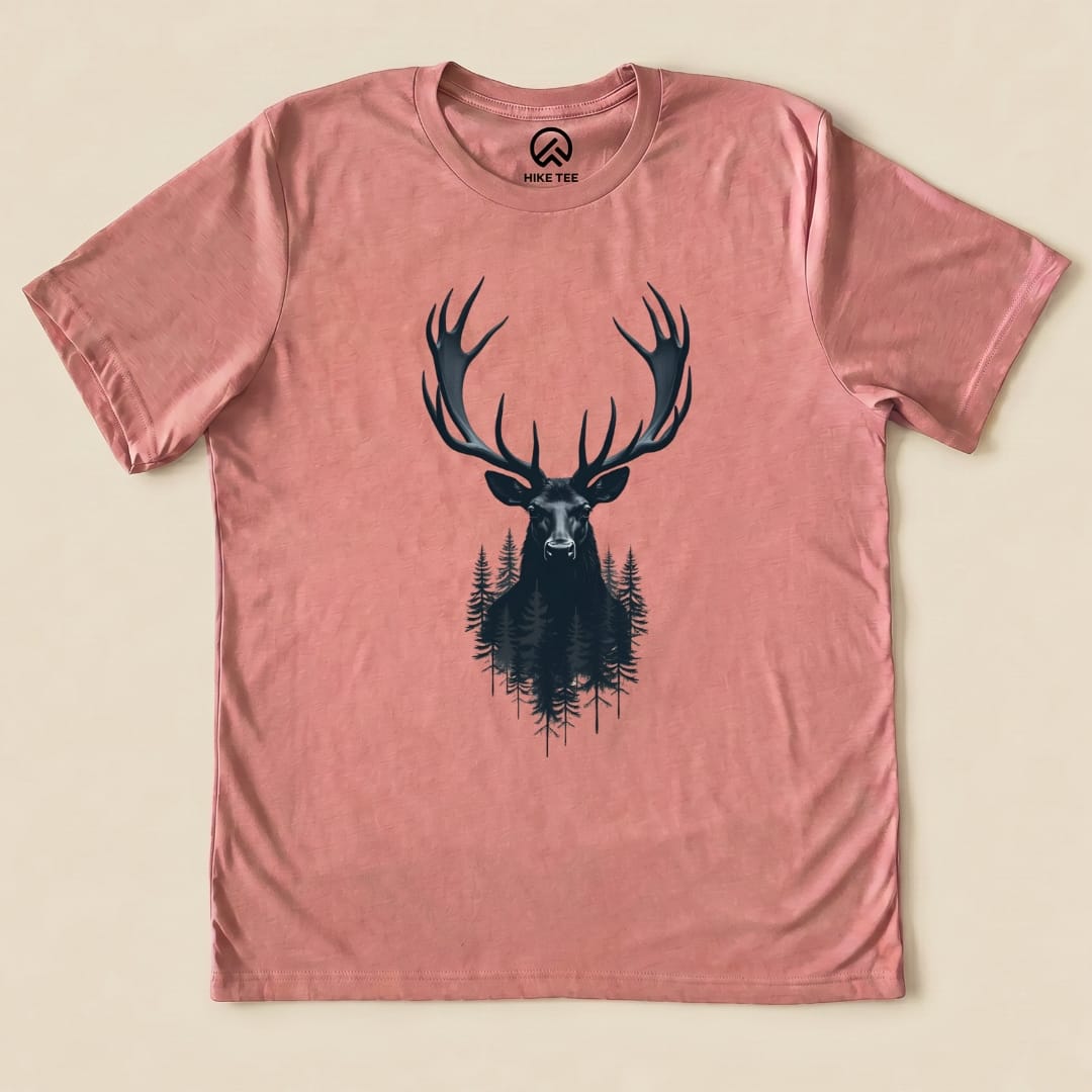 Elk Shirt Hike Tee T-Shirt Heather Mauve / S