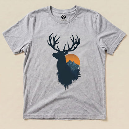 Elk Sunset Shirt Hike Tee T-Shirt Athletic Heather / S