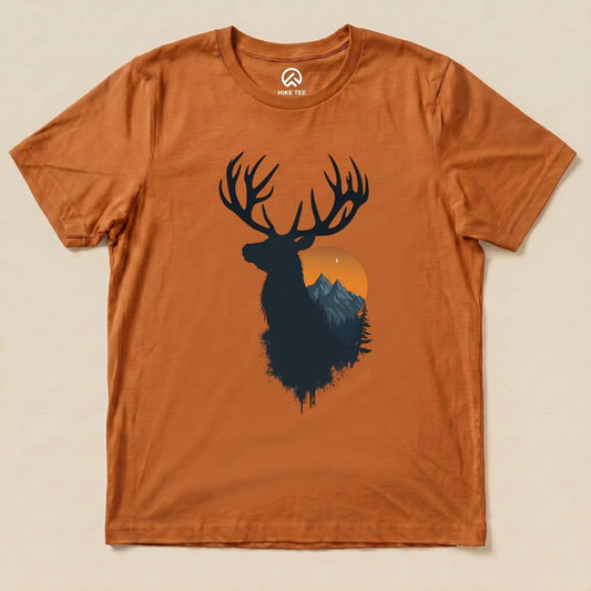 Elk Sunset Shirt Hike Tee T-Shirt Autumn / S