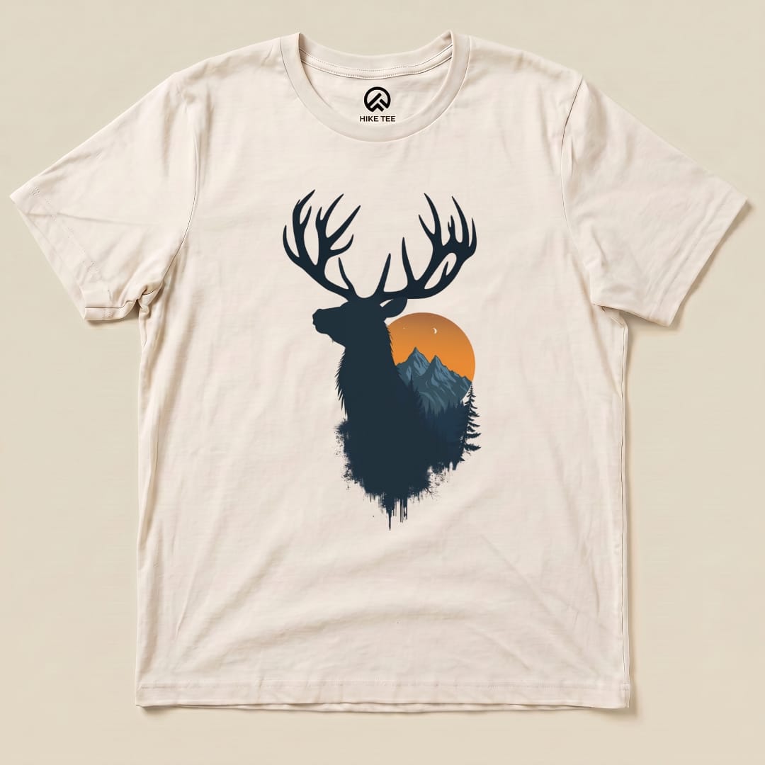 Elk Sunset Shirt Hike Tee T-Shirt Natural / S