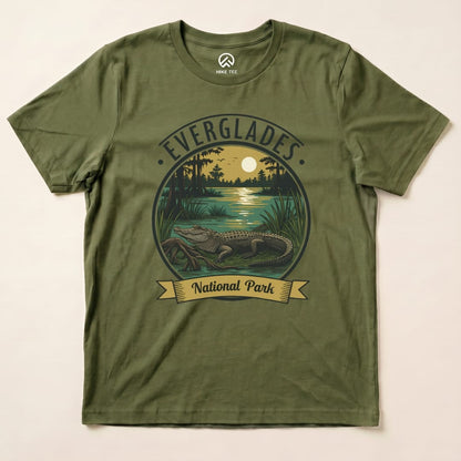 Hike Tee T-Shirt Military Green / S Everglades American Alligator Shirt