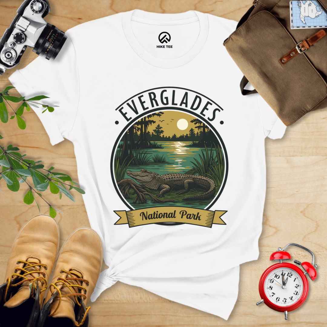 Hike Tee T-Shirt White / S Everglades American Alligator Shirt