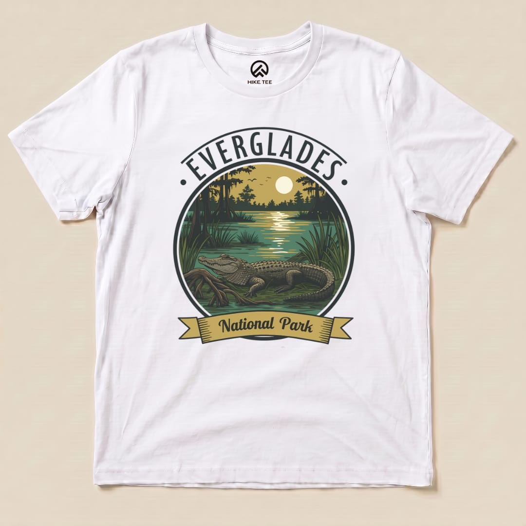 Hike Tee T-Shirt White / S Everglades American Alligator Shirt