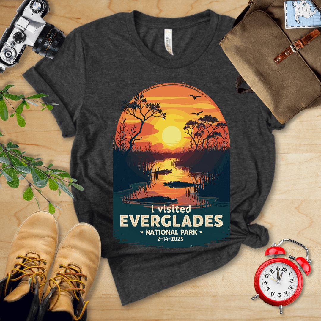 AnywherePOD T-Shirt Dark Grey Heather / S Everglades National Park Shirt + Personalization