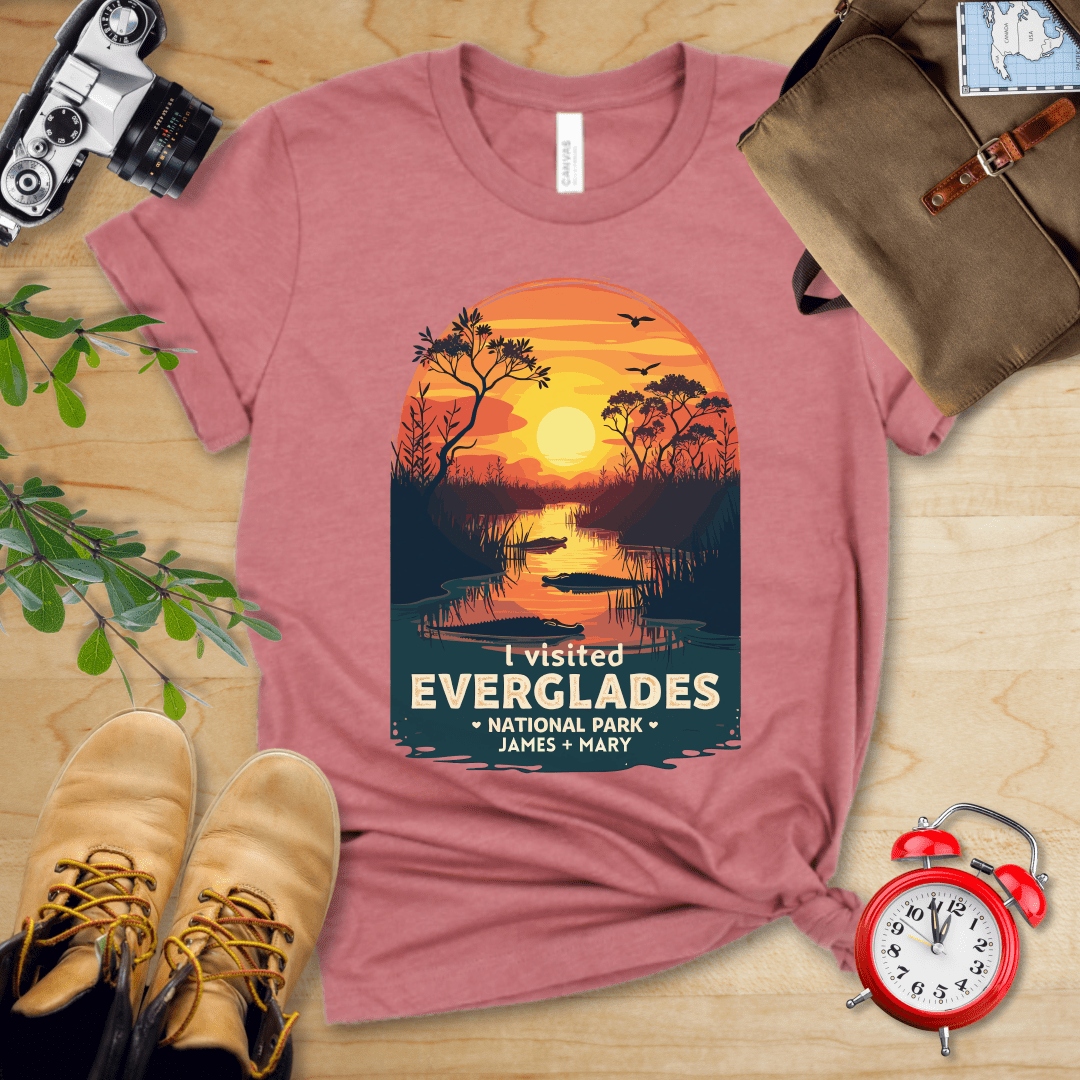 AnywherePOD T-Shirt Heather Mauve / S Everglades National Park Shirt + Personalization