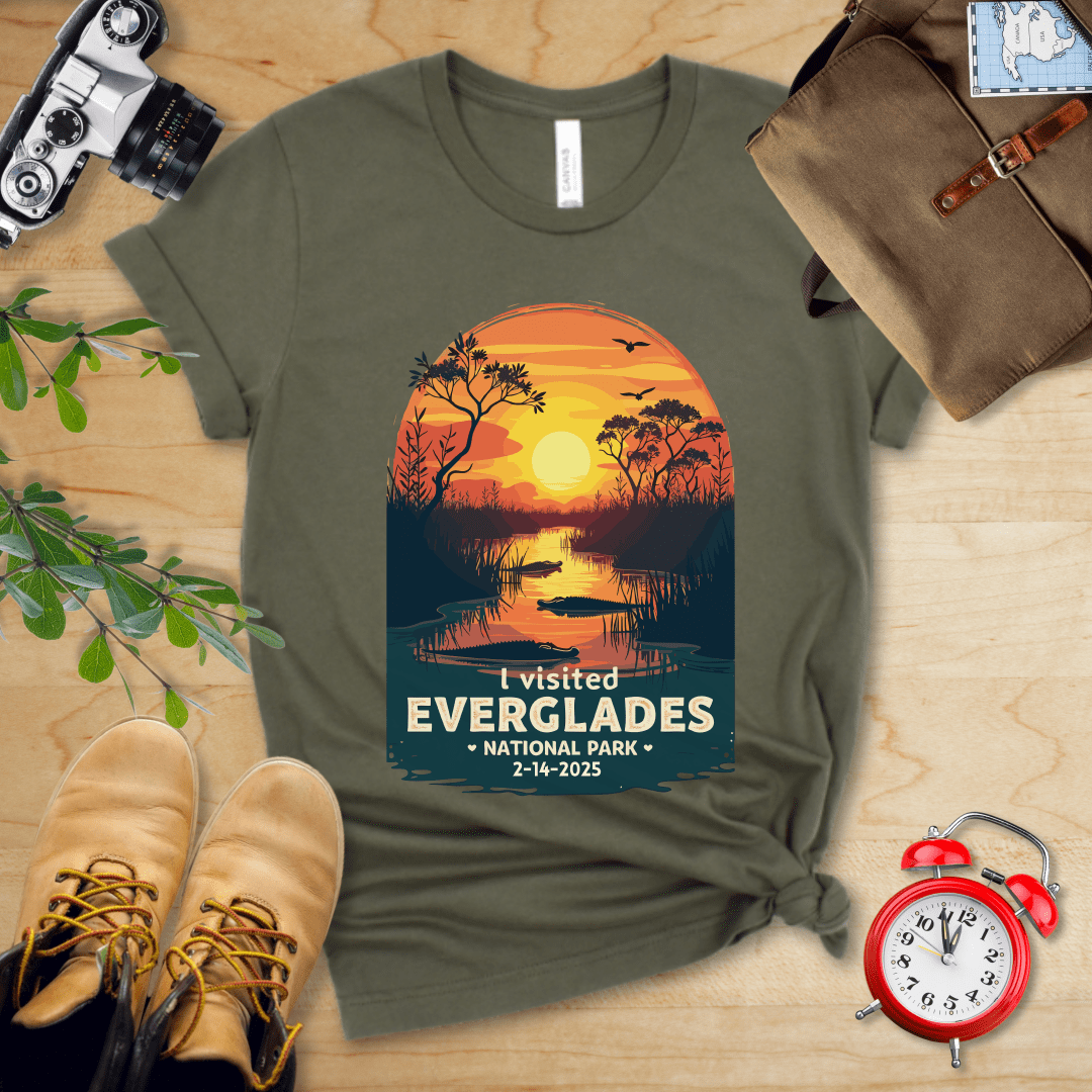 AnywherePOD T-Shirt Military Green / S Everglades National Park Shirt + Personalization