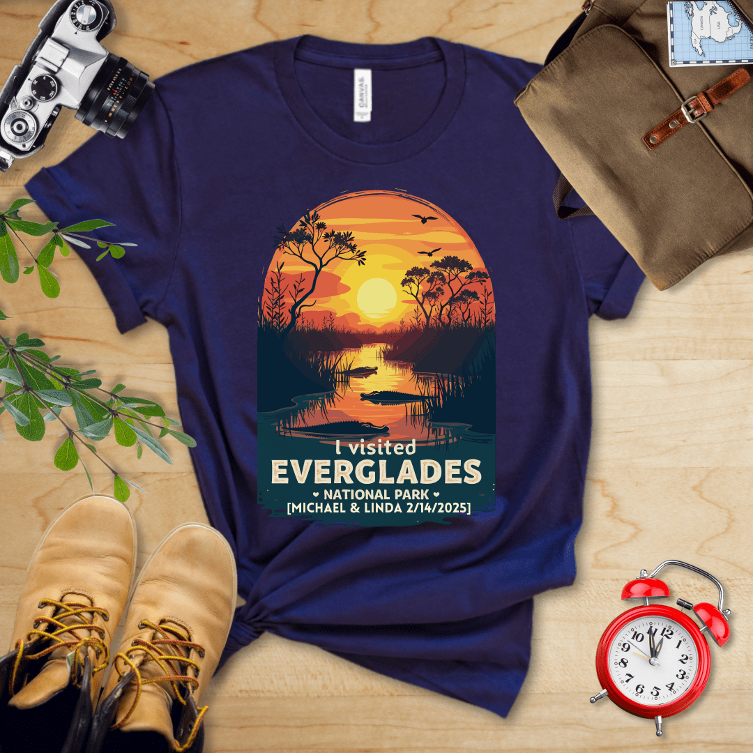 AnywherePOD T-Shirt Navy / S Everglades National Park Shirt + Personalization