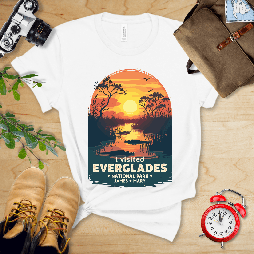 AnywherePOD T-Shirt White / S Everglades National Park Shirt + Personalization