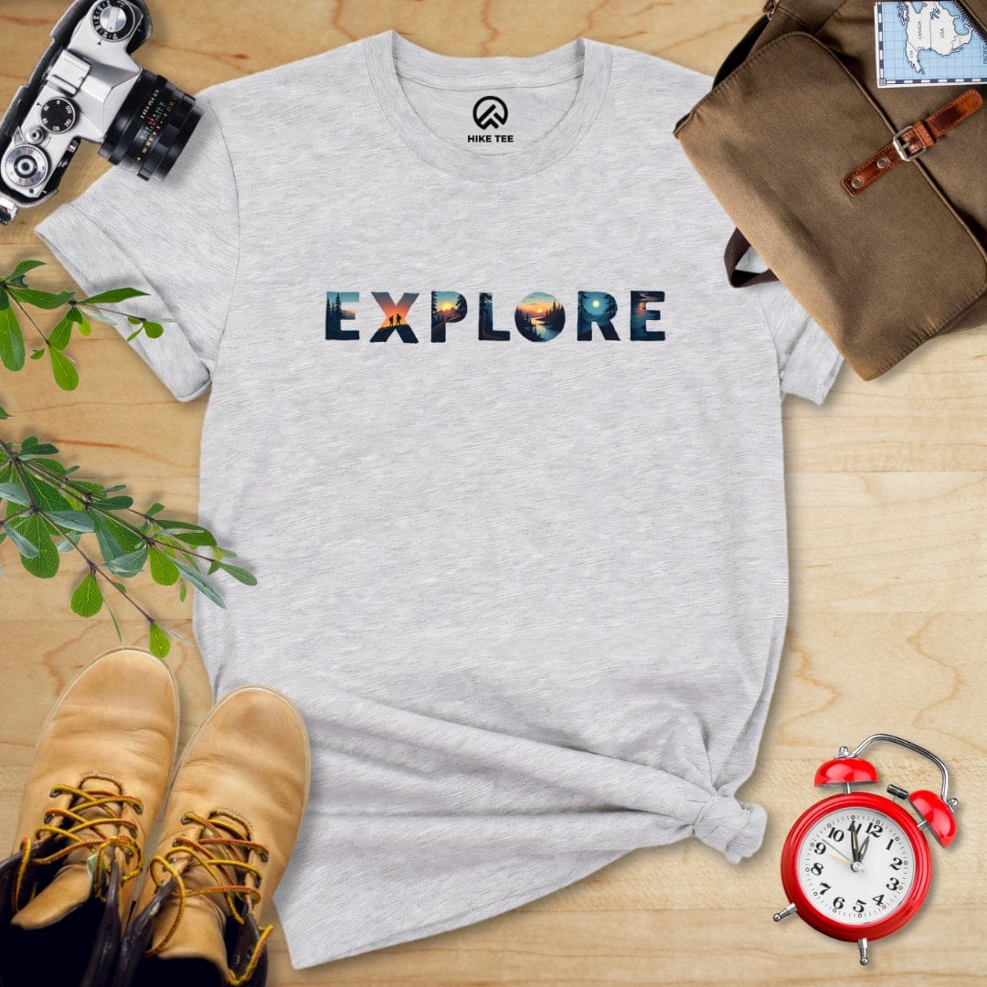 Hike Tee T-Shirt Athletic Heather / S Explore Hiking Shirt