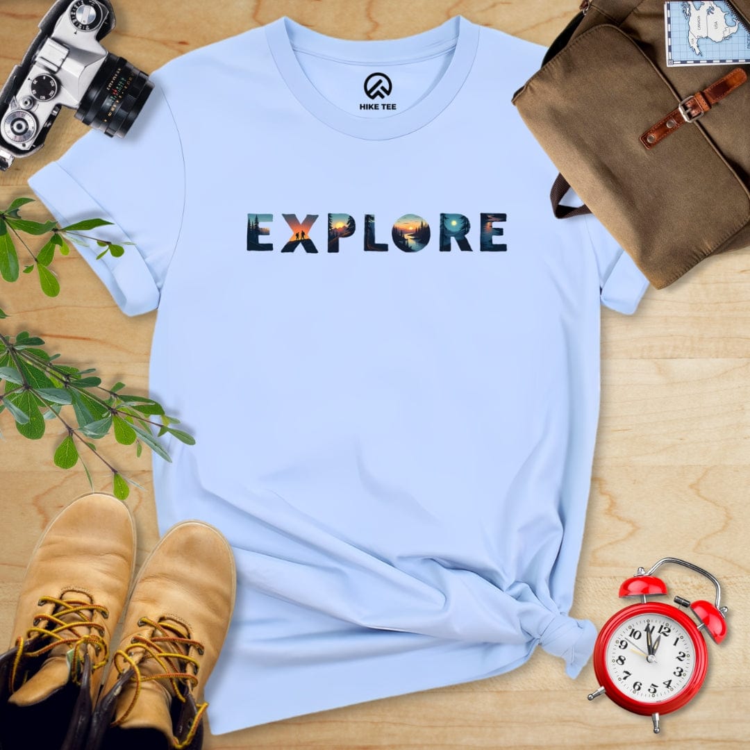 Hike Tee T-Shirt Baby Blue / S Explore Hiking Shirt