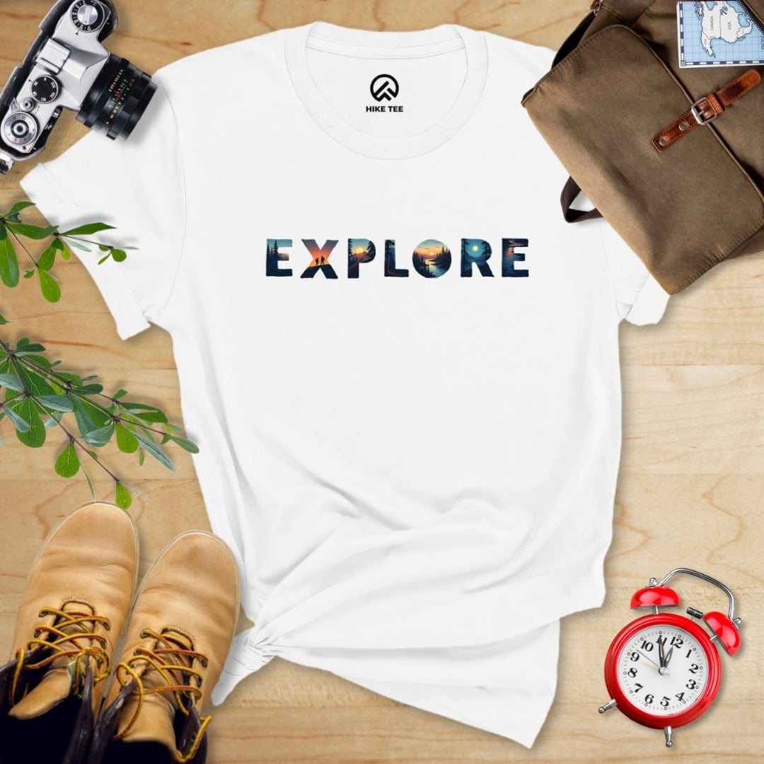 Hike Tee T-Shirt White / S Explore Hiking Shirt