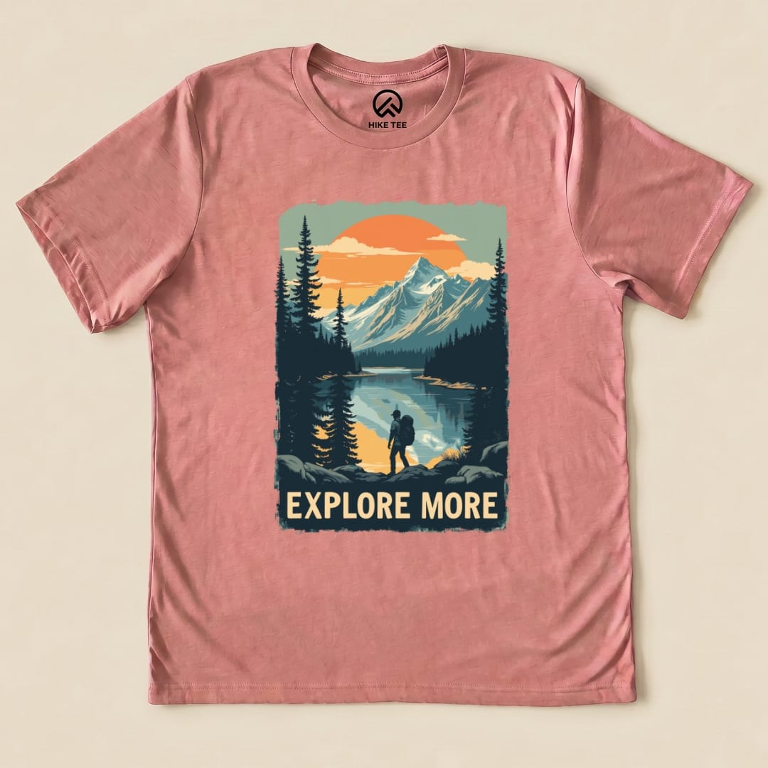Explore More Shirt Hike Tee T-Shirt Heather Mauve / S