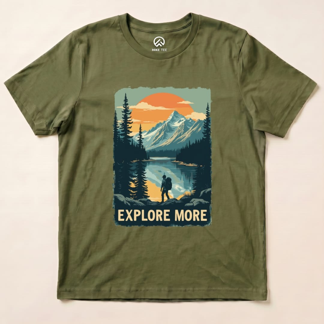 Explore More Shirt Hike Tee T-Shirt Military Green / S
