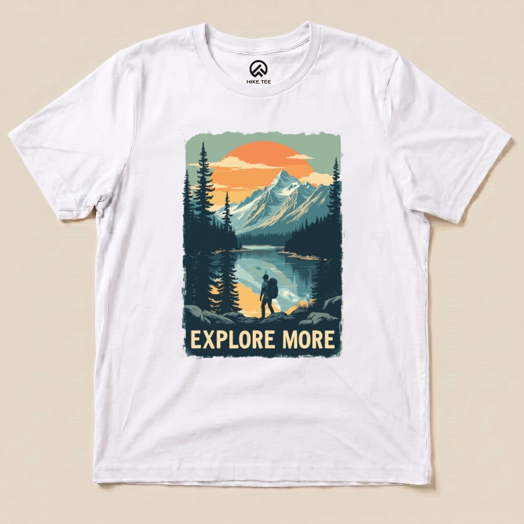 Explore More Shirt Hike Tee T-Shirt White / S