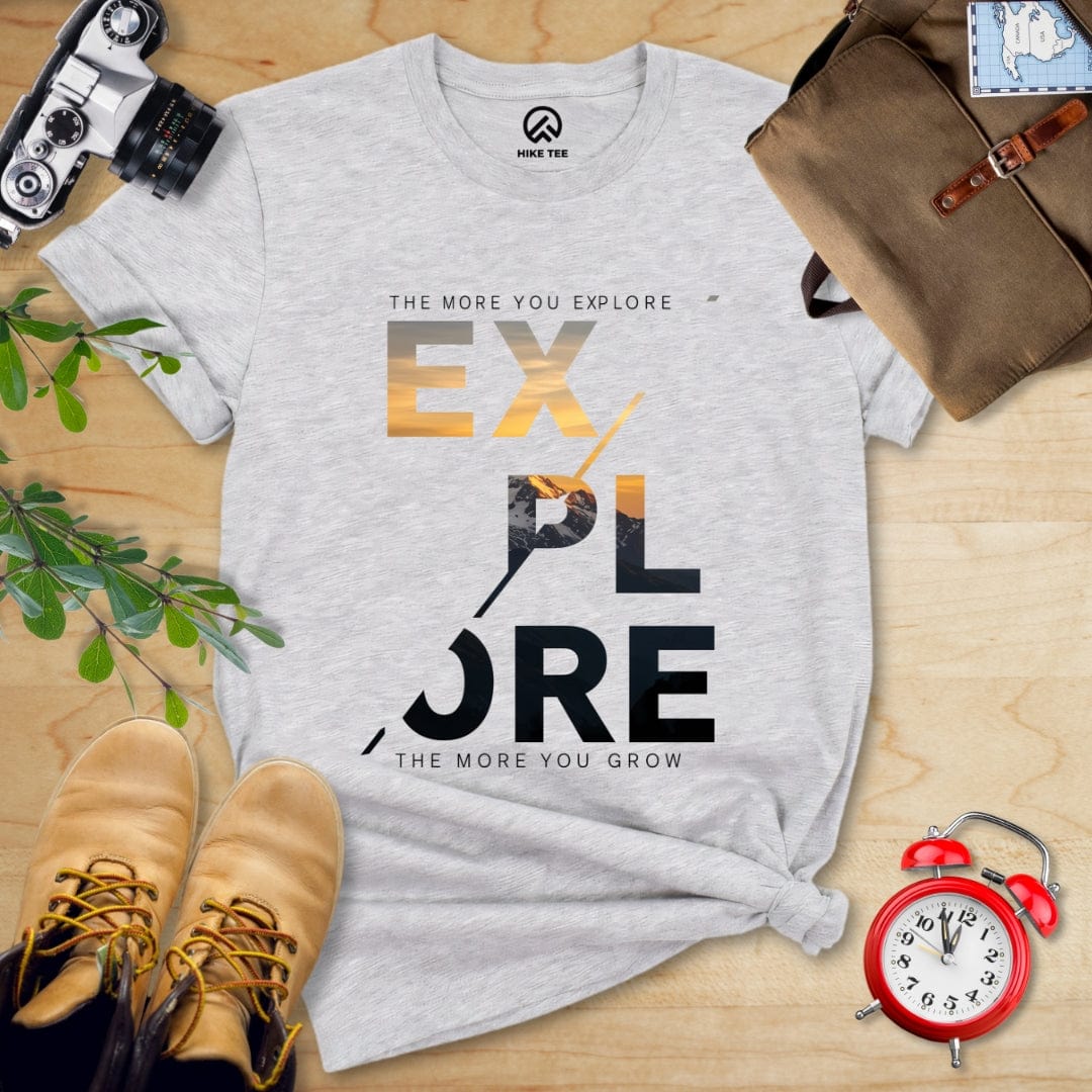 Hike Tee T-Shirt Athletic Heather / S Explore Motivational Shirt