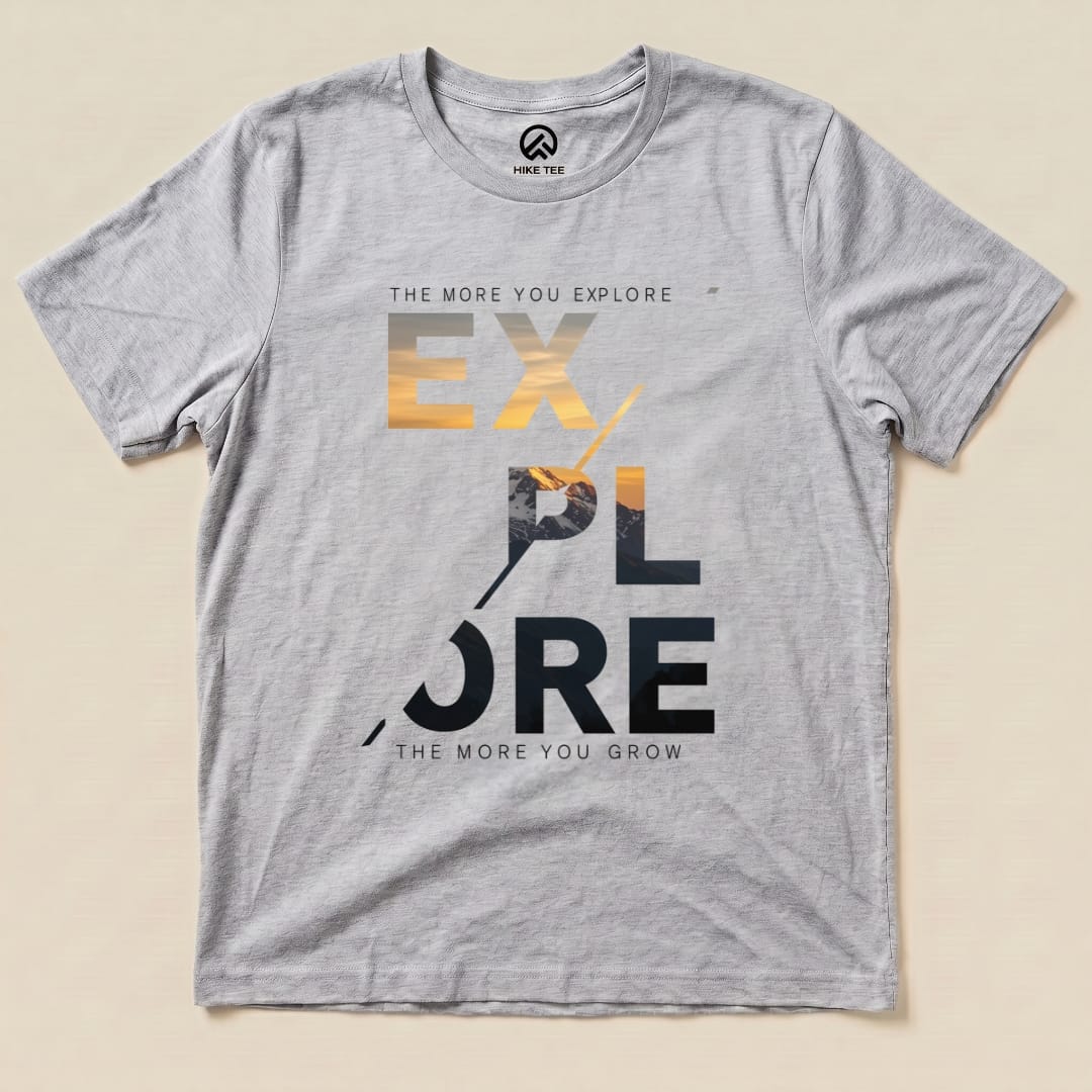 Explore Motivational Shirt Hike Tee T-Shirt Athletic Heather / S