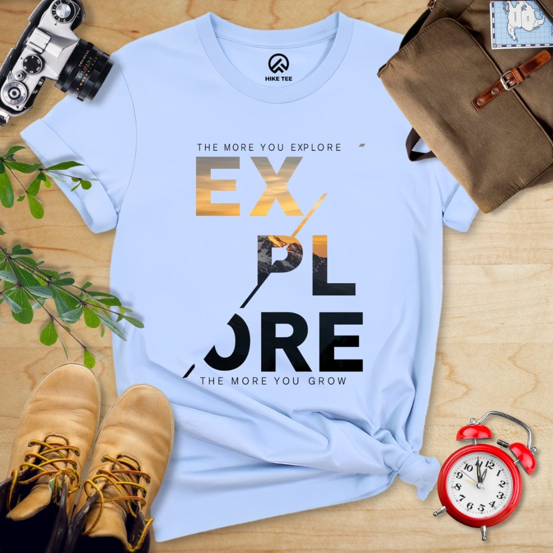 Hike Tee T-Shirt Baby Blue / S Explore Motivational Shirt
