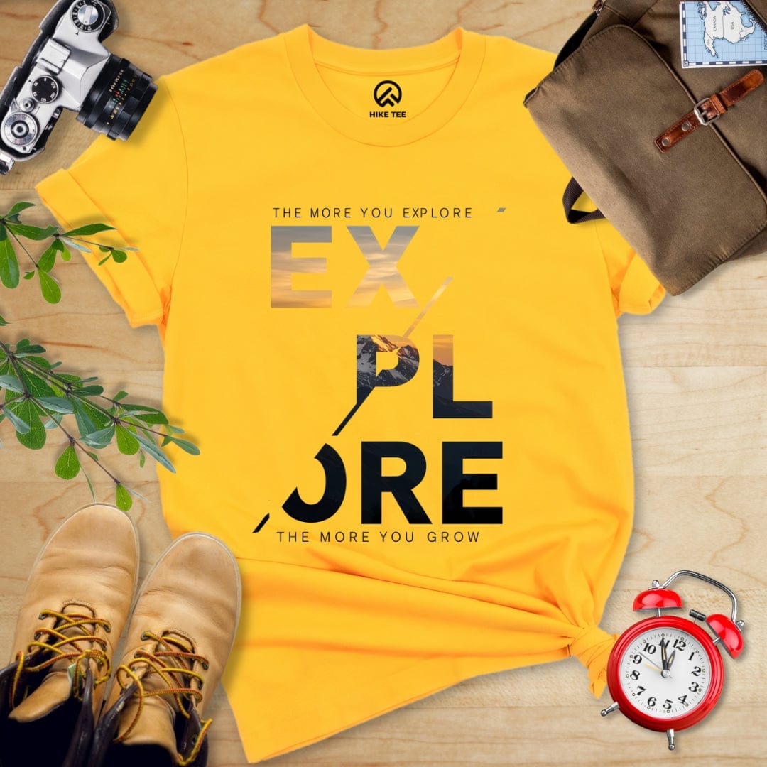 Hike Tee T-Shirt Gold / S Explore Motivational Shirt