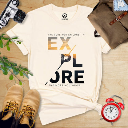 Hike Tee T-Shirt Natural / S Explore Motivational Shirt