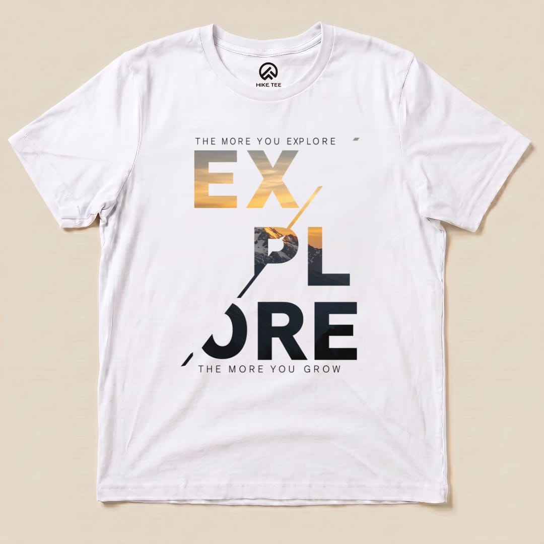 Explore Motivational Shirt Hike Tee T-Shirt White / S
