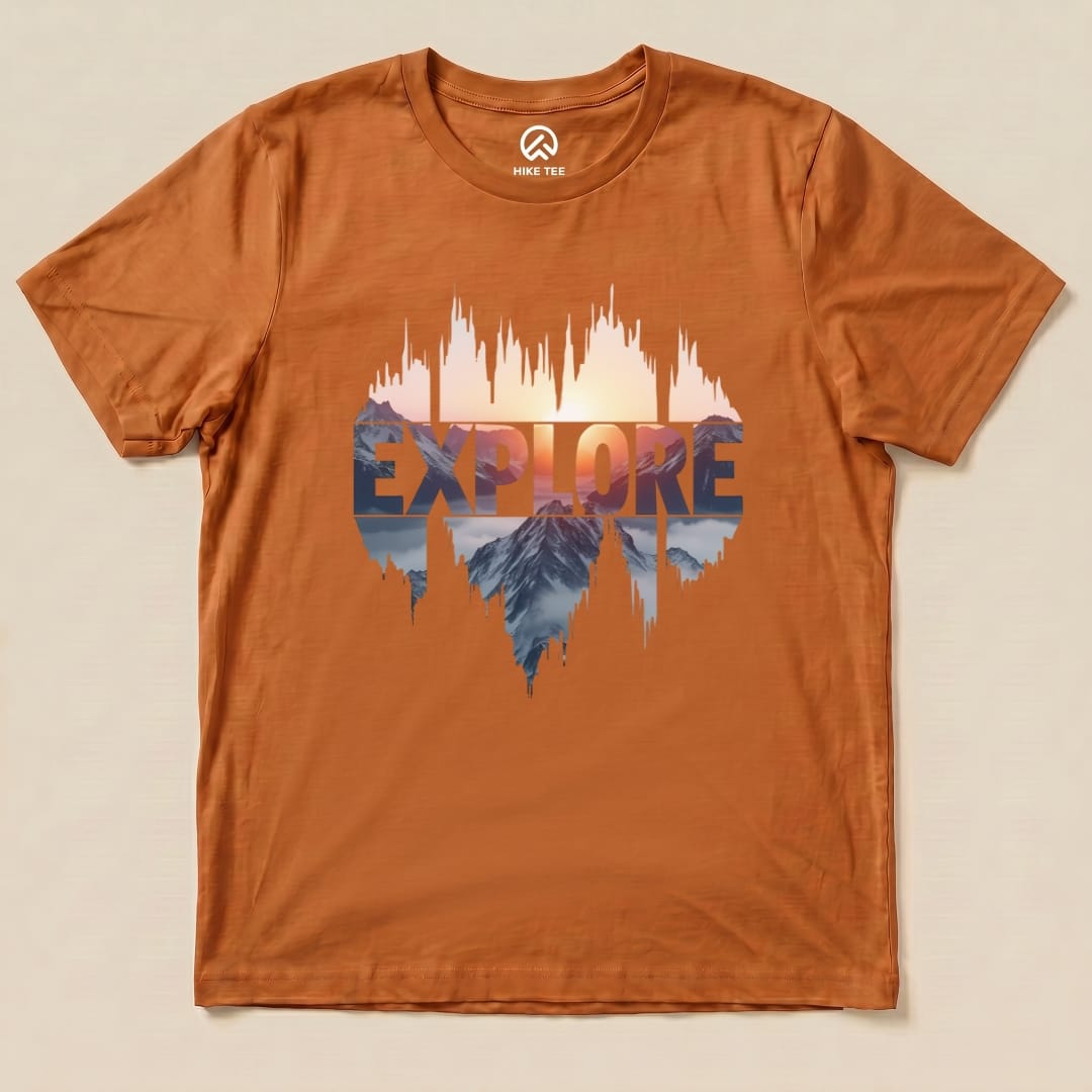Explore Mountains Shirt Hike Tee T-Shirt Autumn / S