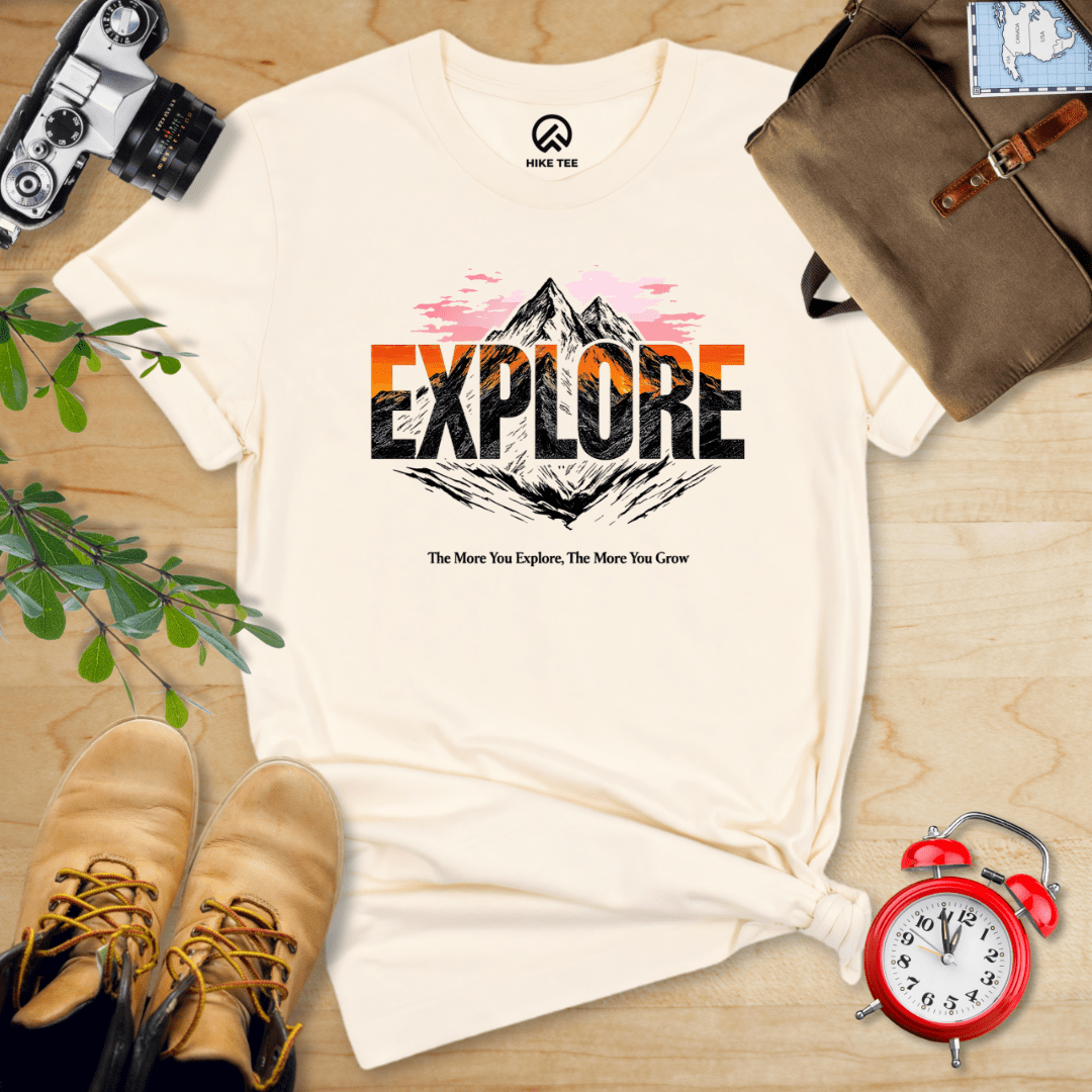 Hike Tee T-Shirt Natural / S Explore Mountains Shirt