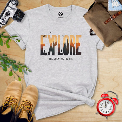 Printify T-Shirt Athletic Heather / S Explore Shirt