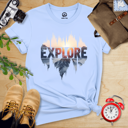 Hike Tee T-Shirt Baby Blue / S Explore Shirt