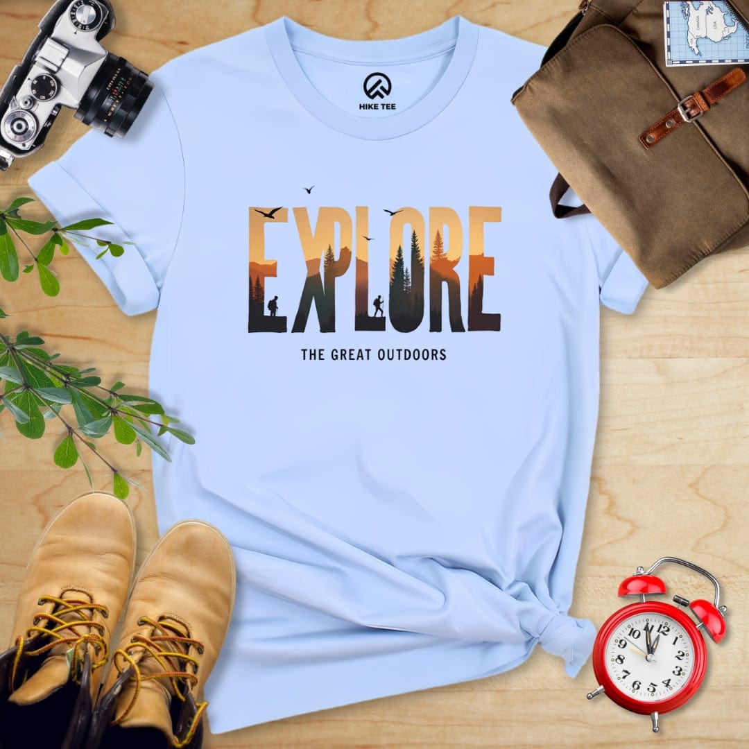Printify T-Shirt Baby Blue / S Explore Shirt