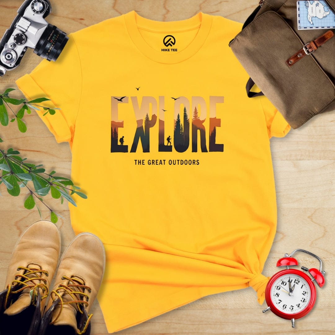 Printify T-Shirt Gold / S Explore Shirt