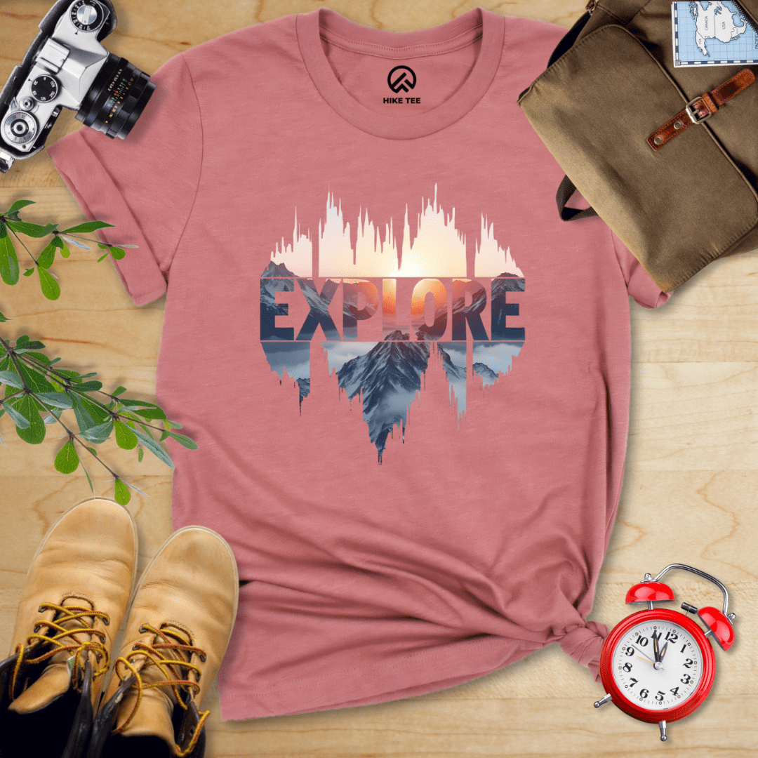 Hike Tee T-Shirt Heather Mauve / S Explore Shirt