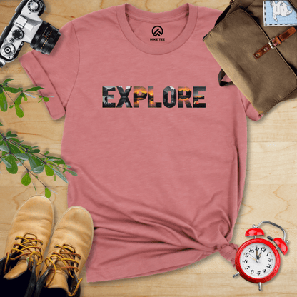 Hike Tee T-Shirt Heather Mauve / S Explore Shirt