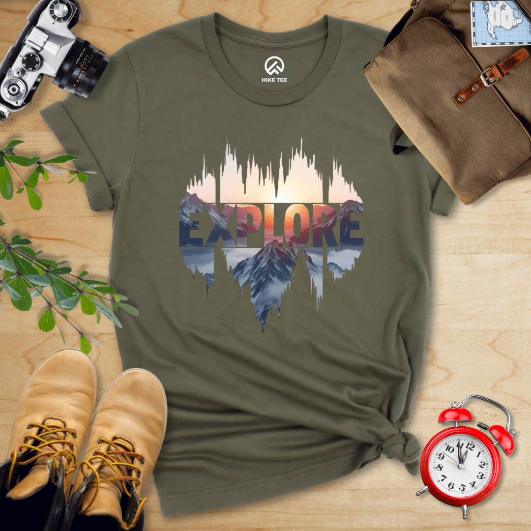 Hike Tee T-Shirt Military Green / S Explore Shirt