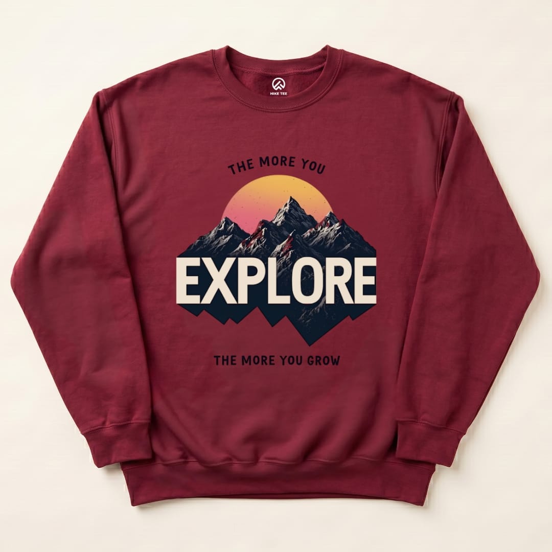 Explore Sweatshirt Hike Tee Sweatshirt Maroon / S