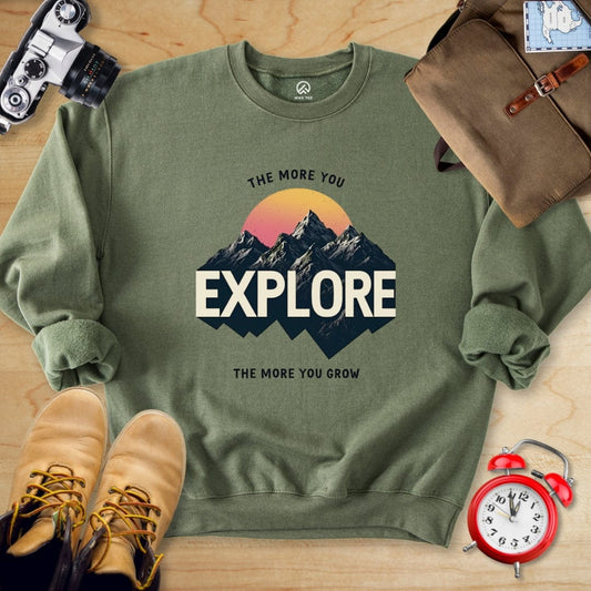 Hike Tee Sweatshirt Military Green / S Explore Sweatshirt