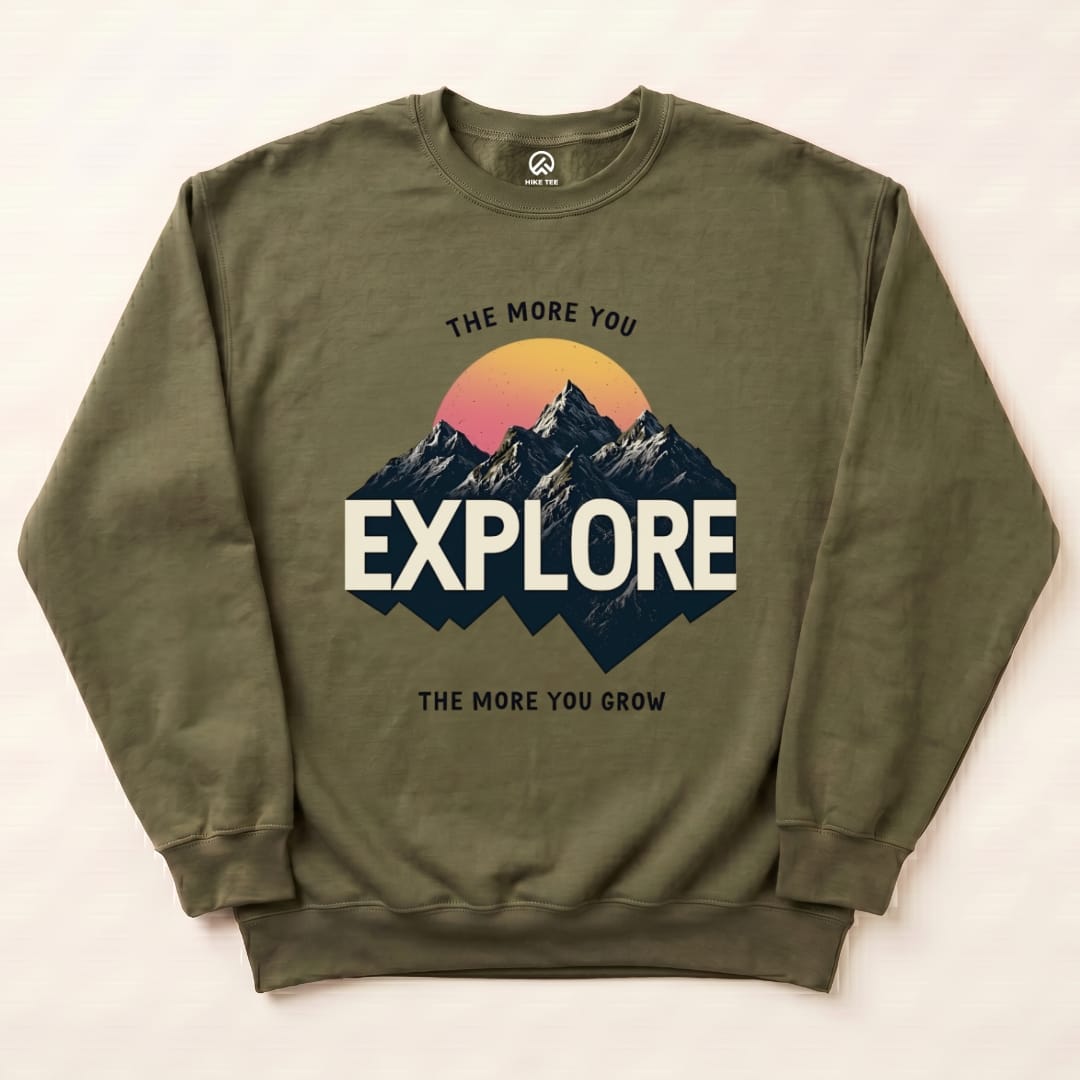 Explore Sweatshirt Hike Tee Sweatshirt Military Green / S