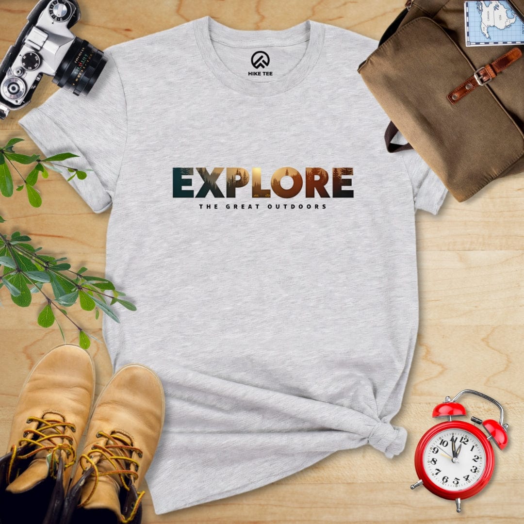 Printify T-Shirt Athletic Heather / S Explore The Great Outdoors Shirt
