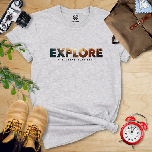 Printify T-Shirt Athletic Heather / S Explore The Great Outdoors Shirt